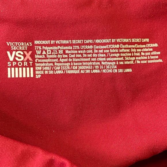 VICTORIA'S SECRET VSX Red Capri - Picture 2 of 7